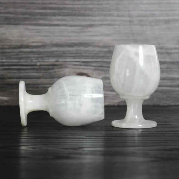 White Onyx Wine Glasses